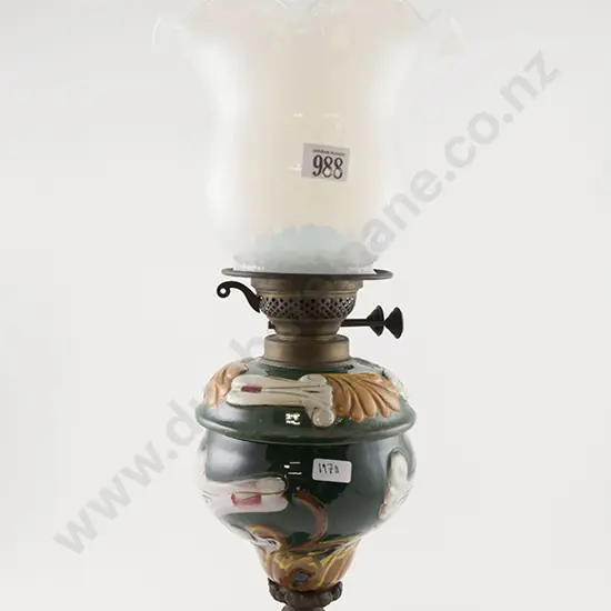 Victorian Ceramic Kerosene Lamp