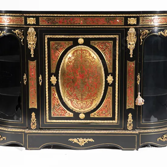 C19th Boulle Breakfront Credenza