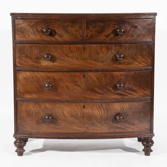 Regency Mahogany Bowfront Chest