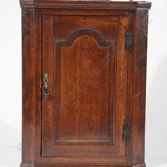 Geo III Oak Hanging Corner Cupboard