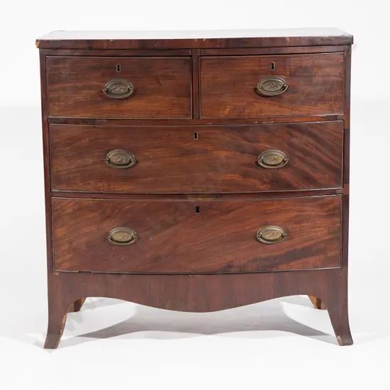 Regency Mahogany Bowfront Chest