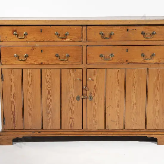 C19th Slender Pine Kitchen Cabinet