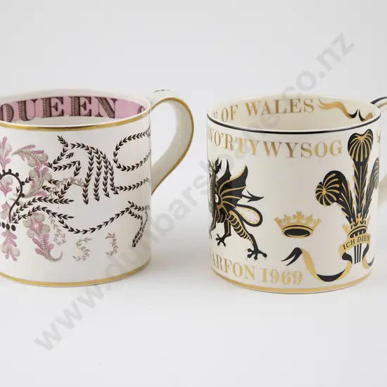 Two Wedgwood Royal Commemorative Mugs