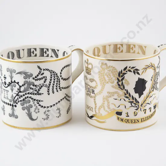 Two Wedgwood Royal Commemorative Mugs