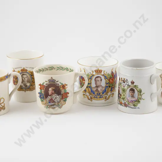 Six Royal commemorative Cups & Beaker