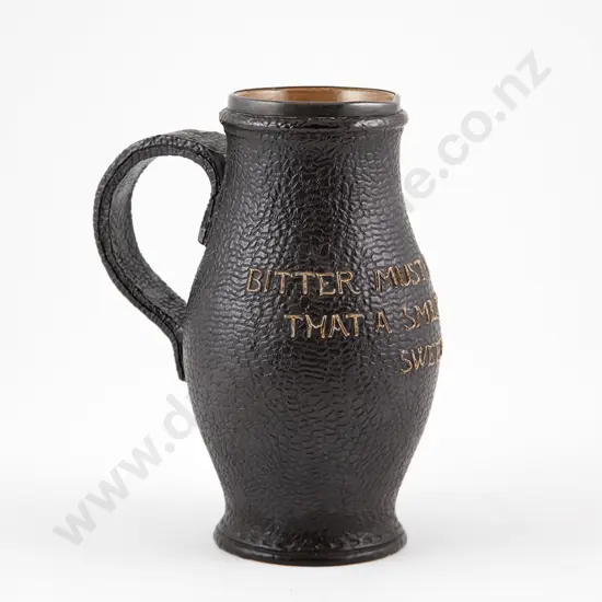 Doulton Slaters Patent Leather Ware Motto Jug