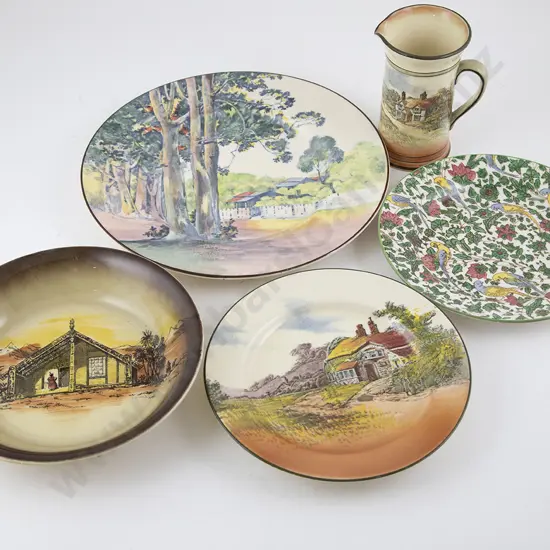 Three Royal Doulton Series Ware plates & Jug