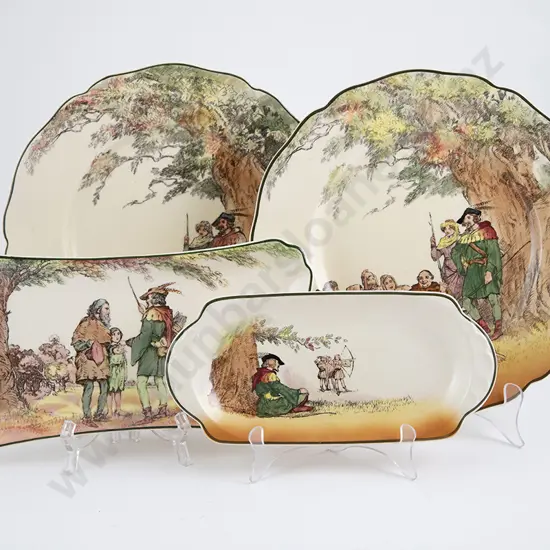 Pair Royal Doulton Under The Greenwood Tree Circular Plates