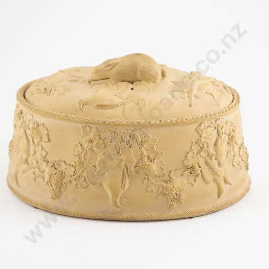 C19th Wedgwood Terracotta Game Pie Dish & Cover