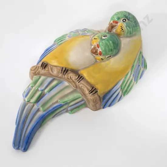 Clarice Cliff Budgerigar Wall Pocket c1935