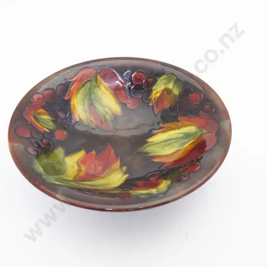 Moorcroft Leaf & Berries Pattern Shallow Bowl