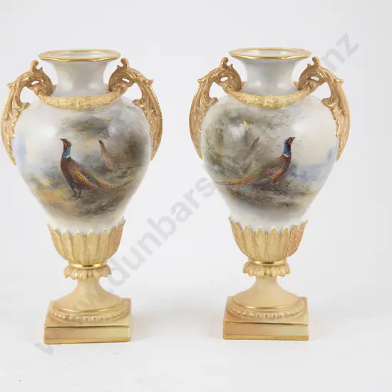 Pair Royal Worcester Urns