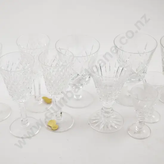 Waterford Crystal Ten Assorted Glasses