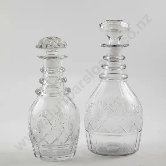 Two C19th Glass Decanters