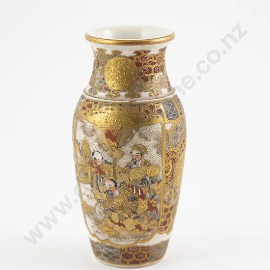 Japanese Satsuma Ovoid Vase