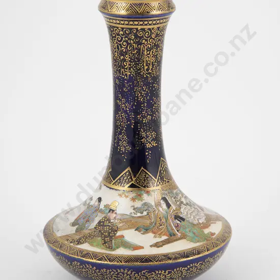 Japanese Satsuma Bottle Vase