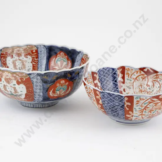 Pair Japanese Imari Bowls