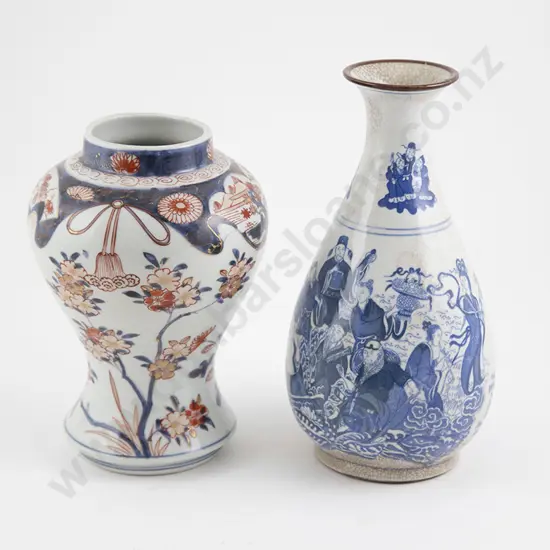 C19th Japanese Arita Baluster Vase