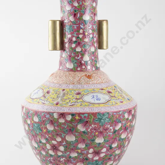 Large C20th Chinese Famille Rose Vase