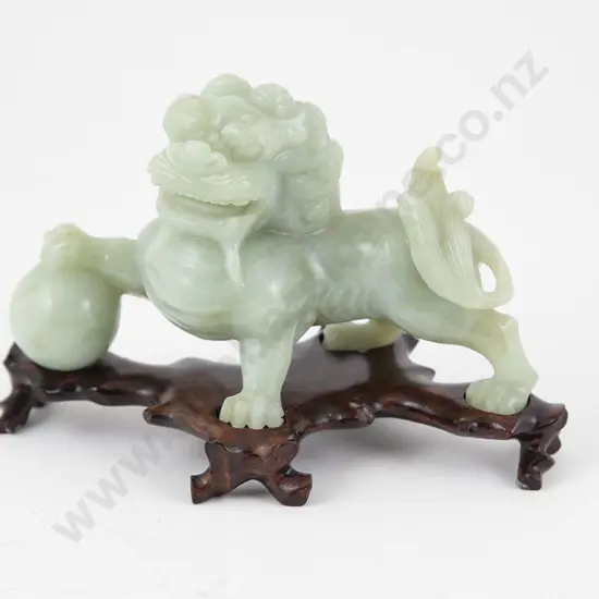 C20th Chinese Carved Jade Foo Dog