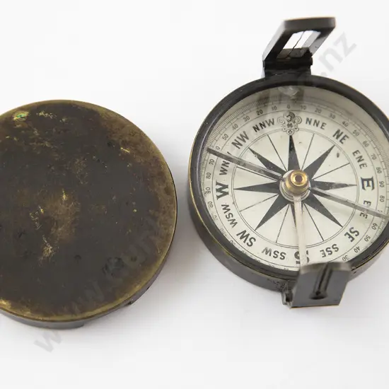 Vintage Bronzed Pocket Compass