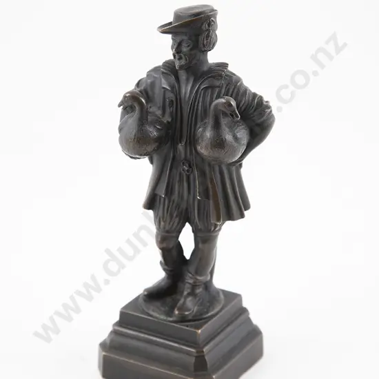 Small Late C19th European Bronze Figure
