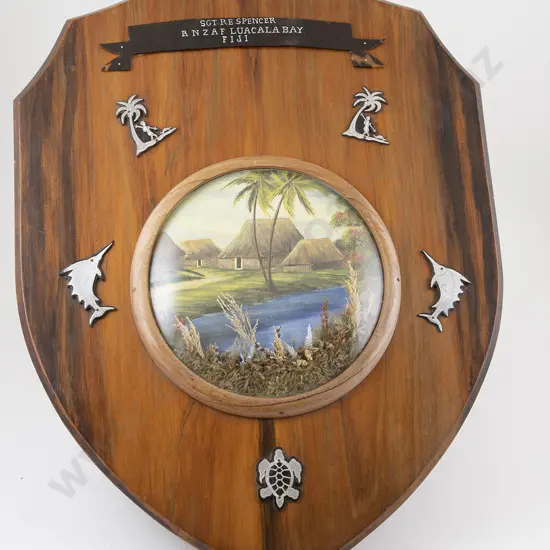 Large Stained Kauri Presentation Shield