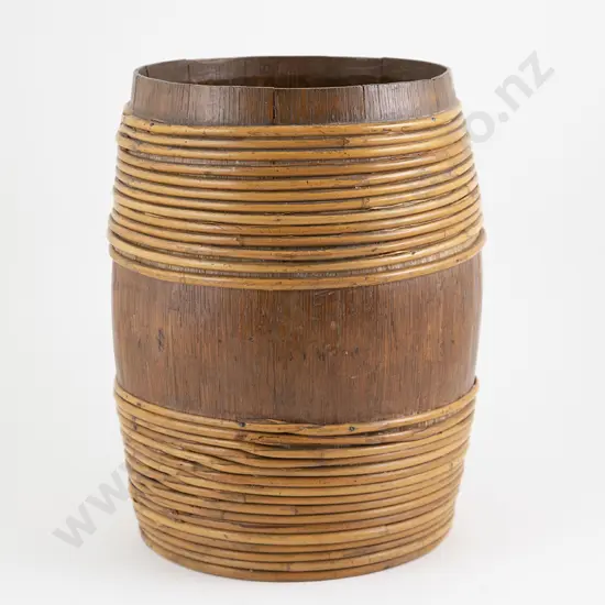 Small Victorian Oak Barrel