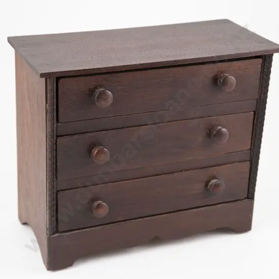Miniature Oak Flat Front Chest
