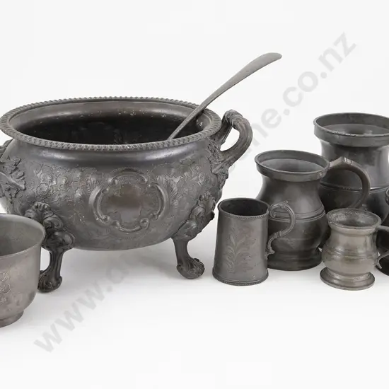 Eight Various Pewter Items