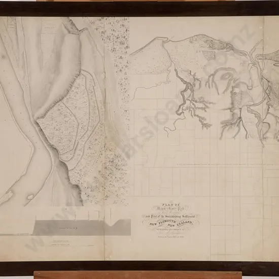 Rare 1840s Plan Of Manu Kori Pah, New Plymouth