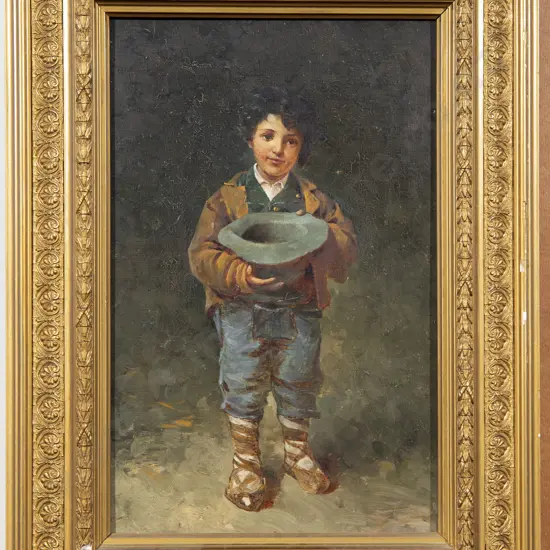 European C19th Artist - Portrait of Urchin