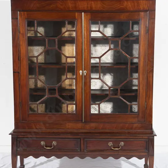 Geo III Mahogany Bookcase on Stand