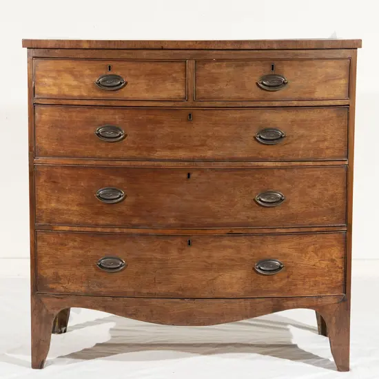 Regency Mahogany Bow Front Chest