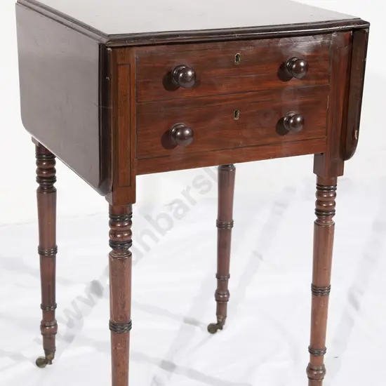 Regency Mahogany Drop Leaf Work Table