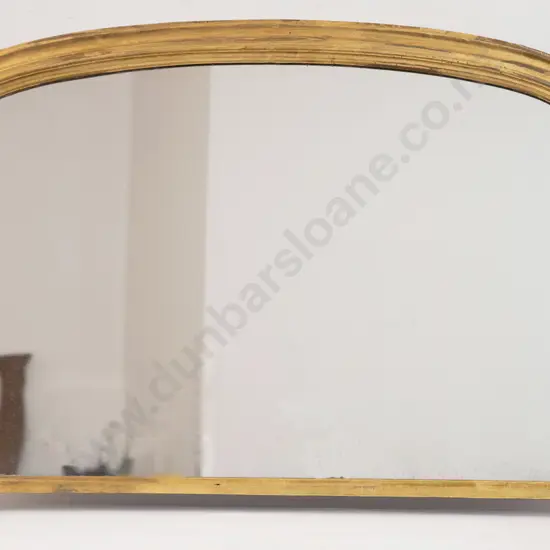 Victorian Gilt Wood Framed Over Mantel Mirror