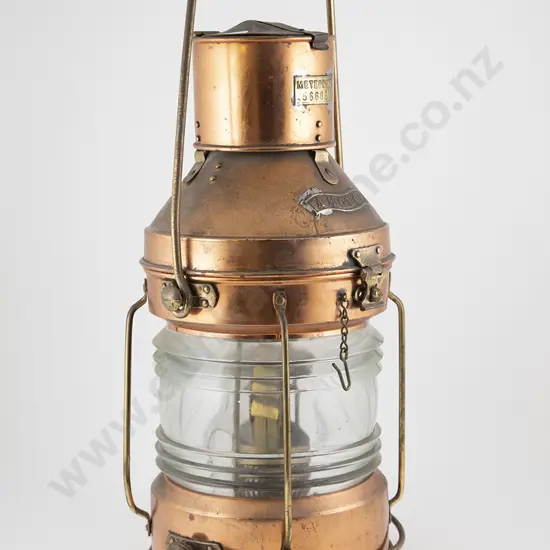 Vintage Copper Ships Anchor Lantern