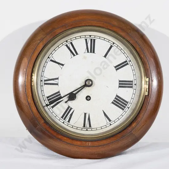 Victorian Mahogany Circular Wall Clock