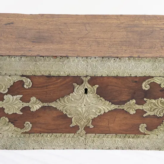 C19th Mahogany Trunk