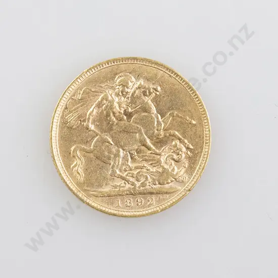 1892 Gold Sovereign