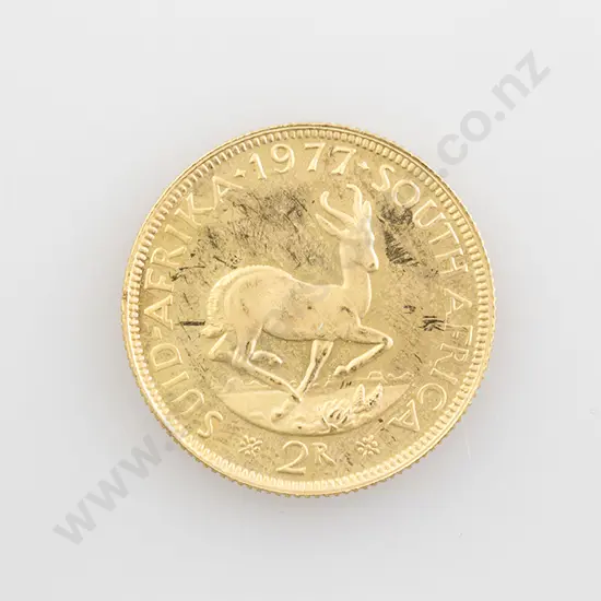 1977 South African 2 Rand Gold Coin