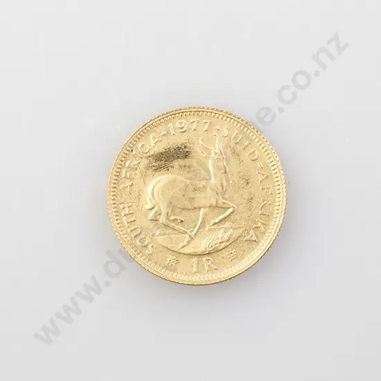 1977 South African 1 Rand Gold Coin