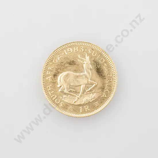 1983 South African 1 Rand Gold Coin