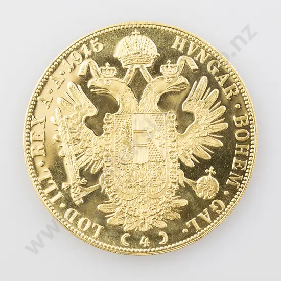 1915 4 Ducat Franz Joseph I Austria Gold Coin Re-Strike