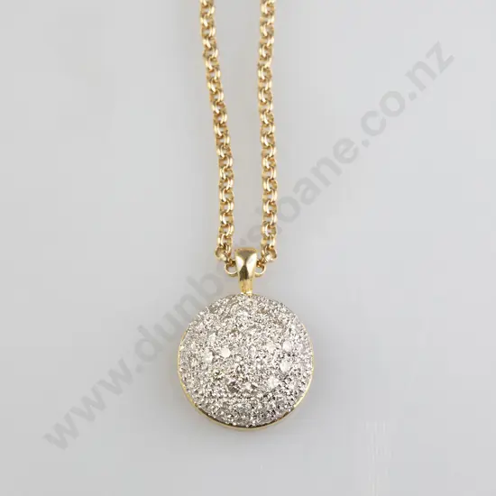 18ct White Gold 25stone Diamond Pendant