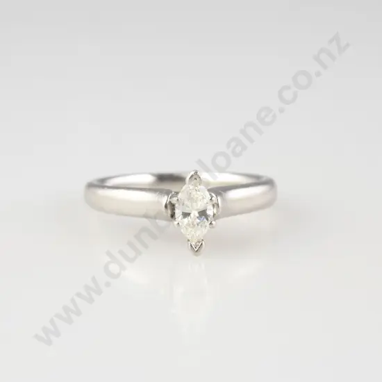 All Platinum Solitaire Diamond Ring