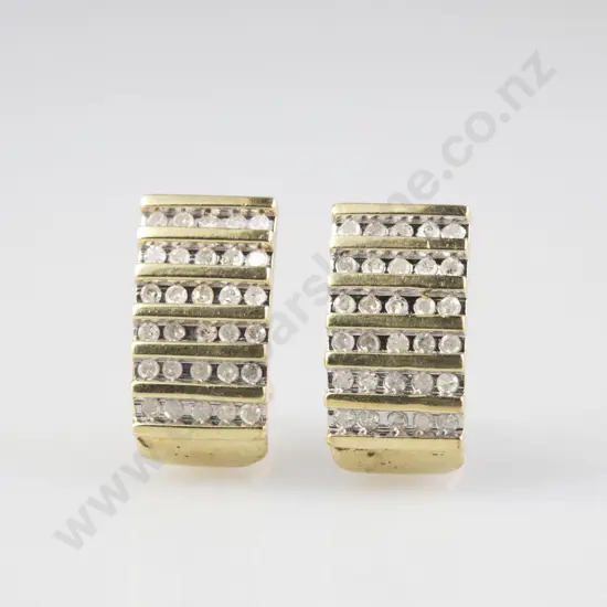 Pair 10ct Diamond Earrings