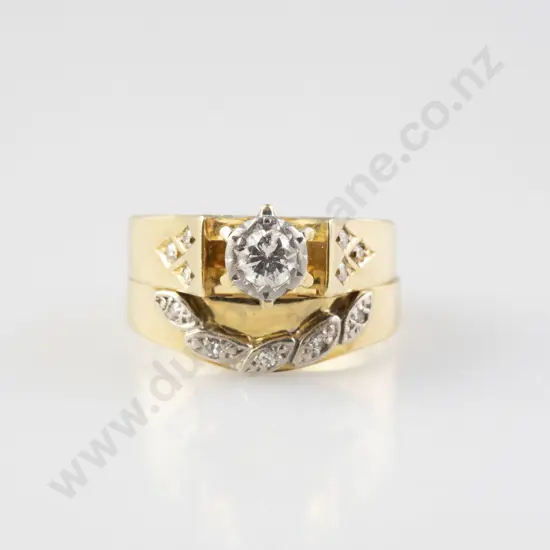 18ct & Pallidium Solitaire Diamond Ring