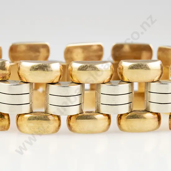 14ct Yellow & White Gold Fancy Bracelet