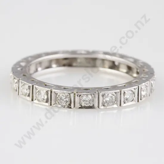 Platinum & 18ct White 20stone Diamond Eternity Band